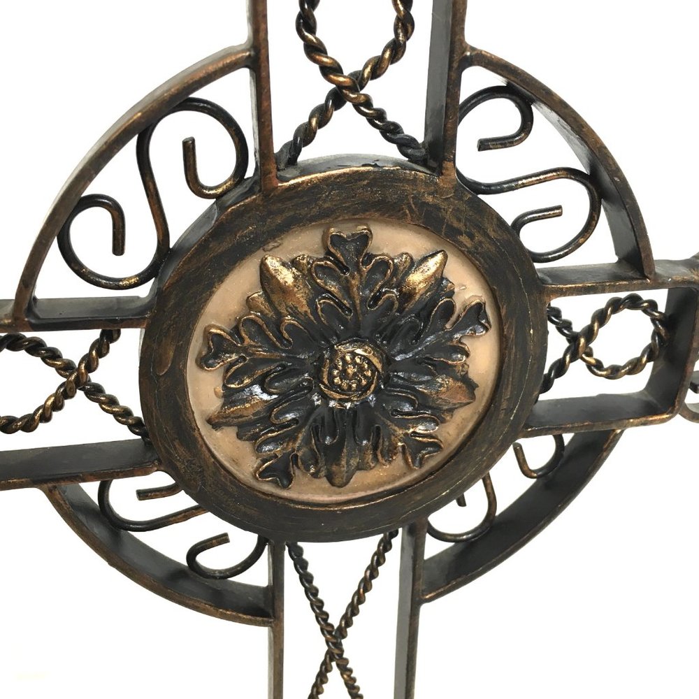 Standing Tabletop Metal Rustic Cross - Picture 6 of 11